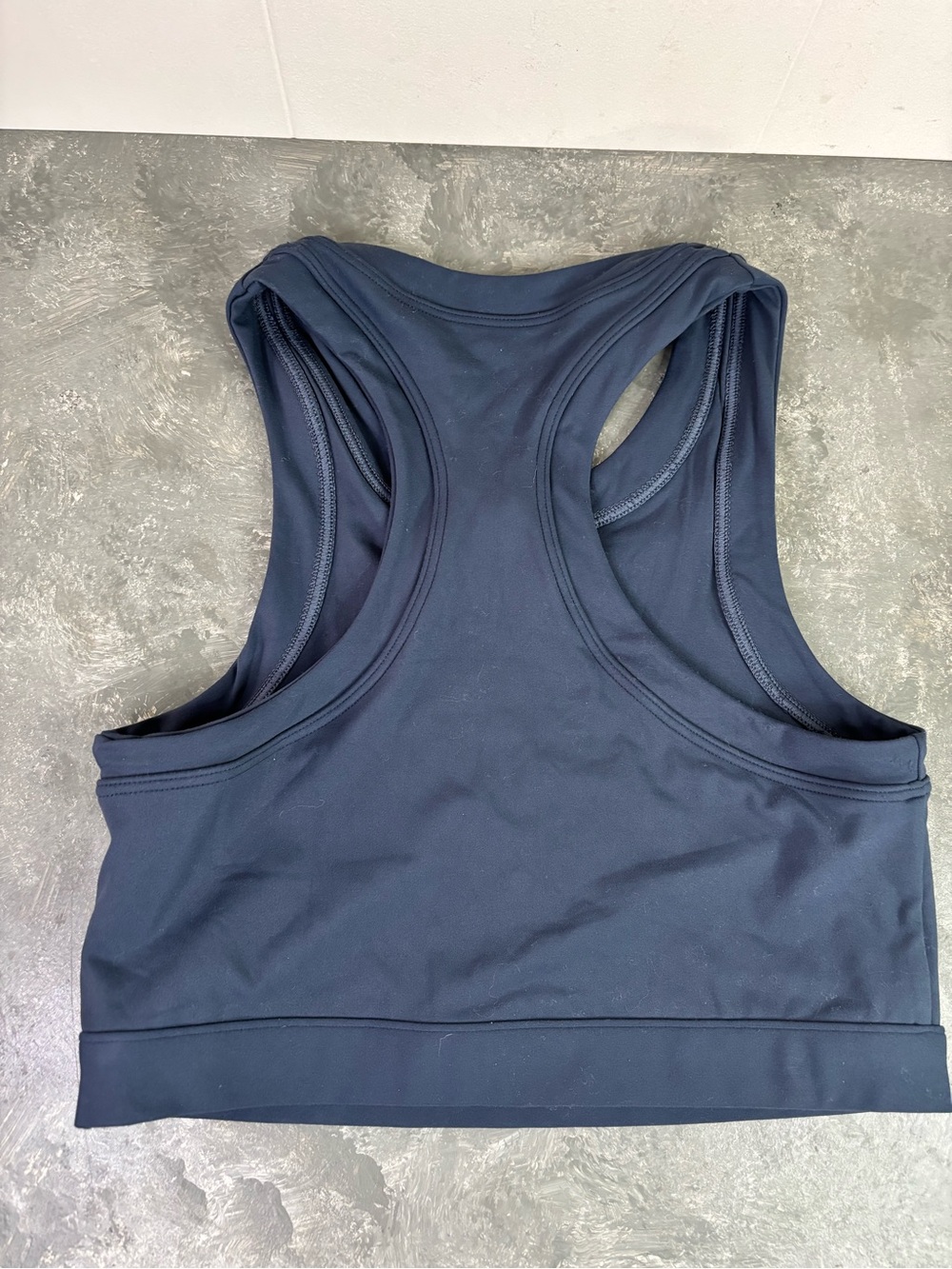 SET active high neck deep blue racerback long line sports bra L Athleisure gym - Picture 3 of 4